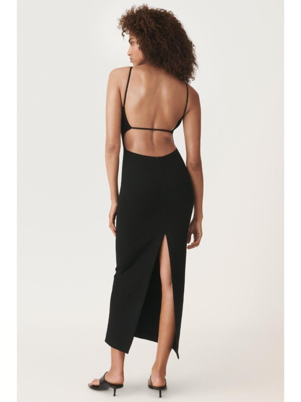 Zara Womens Dress M Black 50th Anniversary Strappy Midi Cocktail 3644/997 NWT - Picture 2 of 14